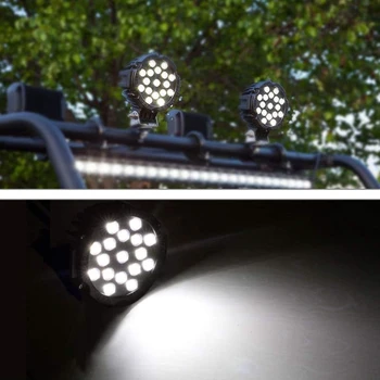 2 buc 7 Inch LED Offroad Pod Lumini Bar 51W Loc de Bara de protecție de Conducere Faruri Ceață de Lumină pentru Off-Road, Camioane, ATV-uri, SUV, Jeep