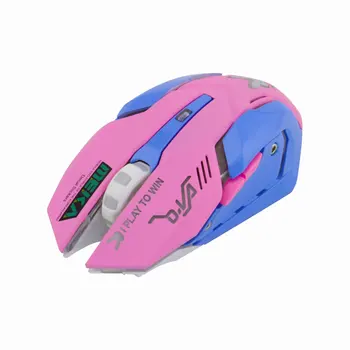Roz Mouse-ul fără Fir 2400dpi Calculator Drăguț de Jocuri Fata de Soareci Reîncărcabilă Mause Optic 2.4 G Gamer PC Mut Mouse-ul Pentru Laptop de Birou