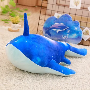 80/100 cm Desene animate kraken un corn de rechin balenă de pluș jucărie mare monstru de vis moale animal umplute perna cadou pentru copii