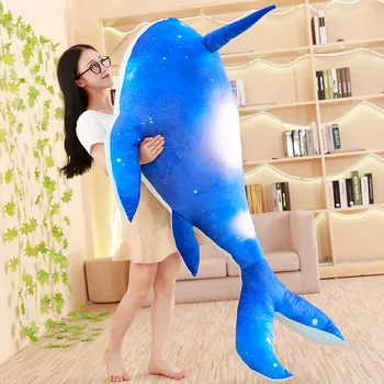 80/100 cm Desene animate kraken un corn de rechin balenă de pluș jucărie mare monstru de vis moale animal umplute perna cadou pentru copii