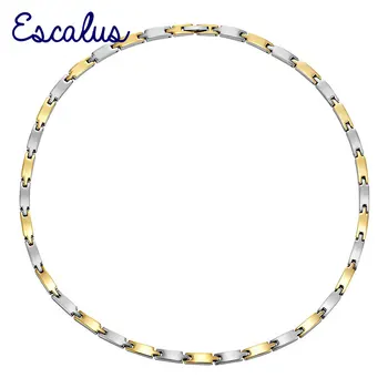 Escalus Cravată Femei din Oțel Inoxidabil Magnetic Colier de Aur de Argint de Culoare 35pcs Magneți Fulare Farmec Bio Coliere Bijuterii