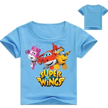 Z&Y 2-16Y 2019 Vara Jett haine Fete Topuri Super Wings Haine cu Maneci Scurte pentru Copii Tricou de Moda Tricou Baieti Enfant Tricou