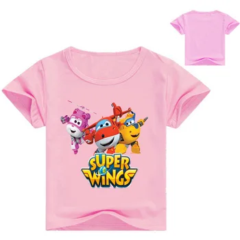 Z&Y 2-16Y 2019 Vara Jett haine Fete Topuri Super Wings Haine cu Maneci Scurte pentru Copii Tricou de Moda Tricou Baieti Enfant Tricou