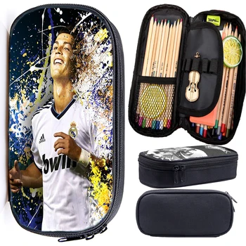Vedeta de fotbal Ronaldo CR7 Caz Creion Băieții de Înaltă Calitate, Suport de Creion Frumos Papetărie Sac Fete Elevii Caz Drăguț