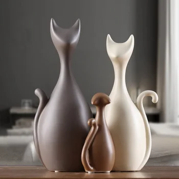 Nordic Ceramică Artizanat Ornamente Moderne Swan Cerb Cat Elefant Figurine de Familie Meserii Creative Acasă TV Cabinet de Decorare Cadou