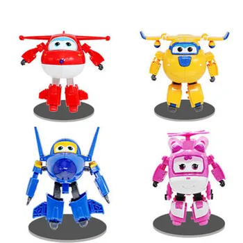 Mare!!! 15 cm Super Wings Deformare Avion Robot Cifrele de Acțiune de Transformare robot de jucarii pentru copii cadou Brinquedos