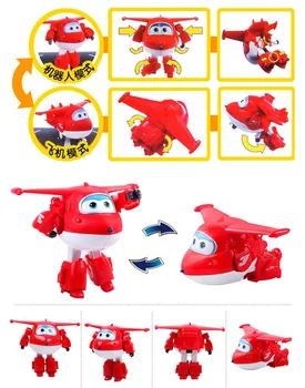 Mare!!! 15 cm Super Wings Deformare Avion Robot Cifrele de Acțiune de Transformare robot de jucarii pentru copii cadou Brinquedos