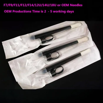 Kit 10 Lamina Tebori Microblading 18 U Forma de Stilou de Unică folosință 18U ac Lama Manual Microblade Pen