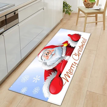 Crăciun fericit Bucătărie Covor Dormitor Intrare Preș Decoratiuni Acasă Hol Etaj Mat Anti-Alunecare Mat Baie 3D Covor Tatami