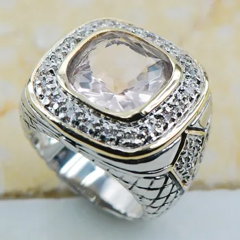 Alb Cristal Zircon Argint 925 Calitate Superioară Bijuterii Fantezie Inel de nunta Dimensiune 6 7 8 9 10 F1162