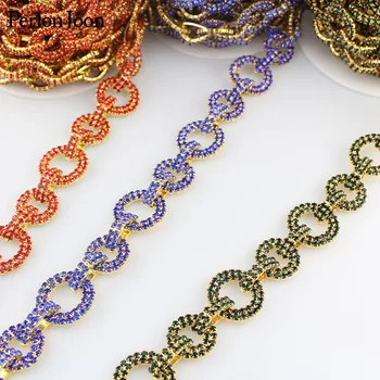 Placat cu aur cerc stras împodobite rochie sac de pantofi accesorii colorate stras de cristal metal lanț decorativ ML113