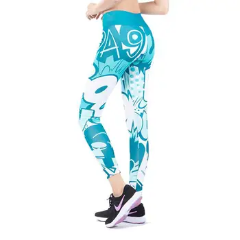 Amuzant Print Slim Yoga Pantaloni cu Fund Talie Mare Respirabil porturi Jambiere Push-Up Colanti Sport Femei Sală de Îmbrăcăminte