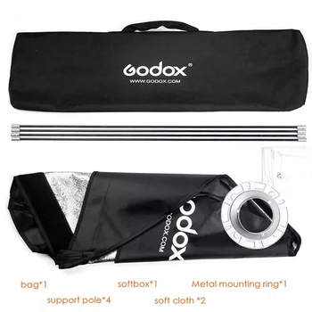 Godox 60cm*90cm Bowens Muntele softbox Speedlite Studio Strobe Flash Foto Reflectorizante Softbox Difuzor pentru DE300 DE400 SK300