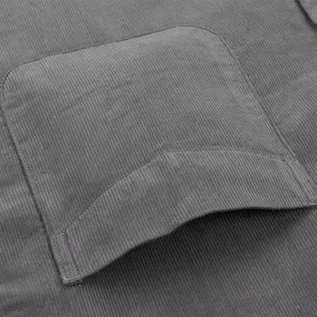 Îmbrăcăminte exterioară pentru bărbați Casual Solid Catifea Bumbac Tricouri Singur Patch-uri de Buzunar Confortabil Standard-fit Maneca Lunga Cămașă Buton-jos