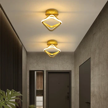 Aur LED Lumini Plafon Pentru Dormitor Culoar Living Bucatarie Studyroom Montat pe o Suprafață de Aluminiu de Interior Acasă Lămpi Pentru AC90-260V