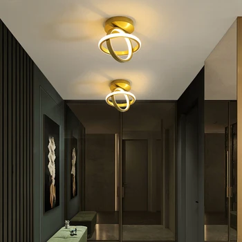 Aur LED Lumini Plafon Pentru Dormitor Culoar Living Bucatarie Studyroom Montat pe o Suprafață de Aluminiu de Interior Acasă Lămpi Pentru AC90-260V