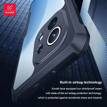 Pentru Xiaomi Mi de Caz 11 cu Airbag Tehnologie rezistent la Șocuri Camera Ecran de Protectie Transparent Capacul din Spate Coajă De Mi 11 Xundd