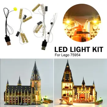Lumina LED-uri Kit Pentru Lego 75954 Sala de Blocuri Jucarii si Cadouri Copii Cărămizi Jucarii Model Blocuri X0Z9