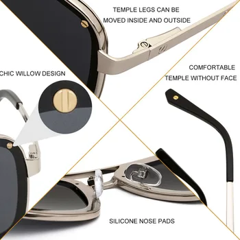 Retro ochelari de Soare Patrati Bărbați 2020 Brand de Moda Designer de Nit Ochelari de Soare Pentru Barbati Vintage Nuante Pentru Femei gafas de sol hombre