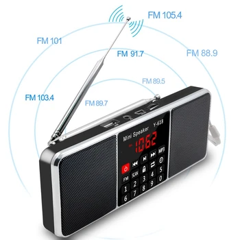 Multifunctional Digital Fm Radio Media Vorbitor Mp3 Music Player Suport Tf Card Usb Cu Led-Uri De Afișare Pe Ecran Și Timer Măs