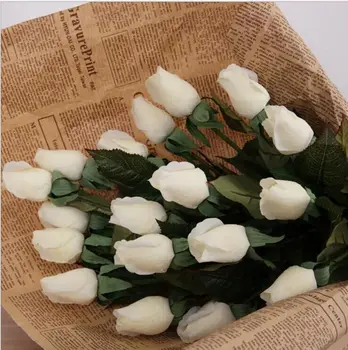 Real Atinge Boboc de trandafir 25pcs/mulțime de mătase Artificială de nunta buchet de Flori decoratiuni pentru Petrecerea de Nunta sau Ziua de nastere Mic bud
