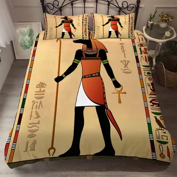 Lenjerie de pat Set de Trei Piese De Faraon în Egipt, Piramida de Imprimare 3D Bumbac Plapuma Acoperă Pernă