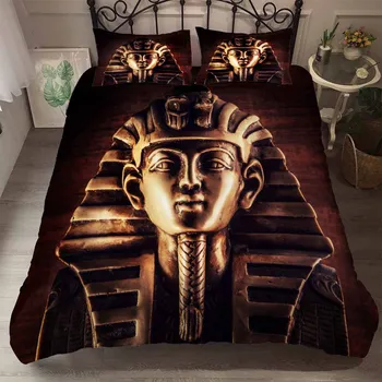 Lenjerie de pat Set de Trei Piese De Faraon în Egipt, Piramida de Imprimare 3D Bumbac Plapuma Acoperă Pernă