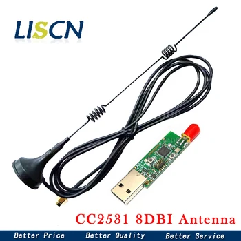 Wireless Zigbee CC2531 CC2540 Sniffer Bord Pachet Analizor de Protocol Modulul de Interfață USB Dongle Modul de Captură, cu antena