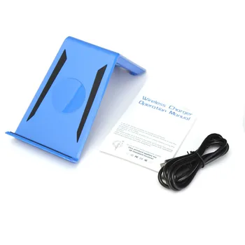 QI Wireless Charger Auto Mount Titularului de Încărcare Pad Telefonul Albastru Negru fara Receptor