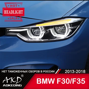 Pentru Masina BMW F30 Lampă de Cap 2013-2018 Accesorii Auto Ceata Lumini de Zi de Funcționare Lumina DRL H7 LED Bi Xenon Bec 320i 318i F35 Faruri