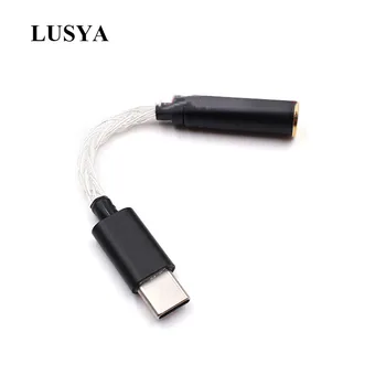 Despre Sterling Silver USB de Tip C, Audio Încărcare Adaptor pentru 3.5 mm 4.4 mm 2.5 mm Stereo Jack pentru Căști ALC4042 DAC 38bit 384K T0746