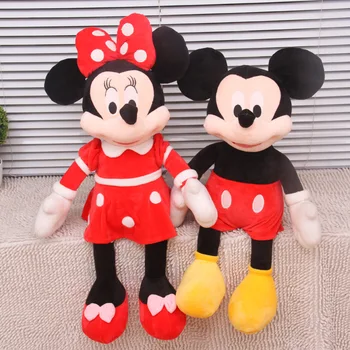 2 Buc/O Pereche de 40-50cm Mickey Mouse Papusa Minnie Mouse Soareci Umplute Jucărie de Pluș Moale, de Buna Calitate Iubitor Îndrăgostiților Cadou Cadou