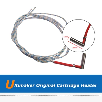 Ultimaker Original UM+ Plus 1m Cartuș de Încălzire Cablu de 18V 24V 25W 40W Cu Cap Termic 6*25mm pentru UM Imprimantă 3D Piese