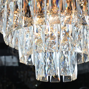 New Sosire Candelabru de Cristal Moderne, de Bună Calitate Rotund Agățat luciu Elegant K9 Cristal Suspensie Lampă pentru camera de zi Hol