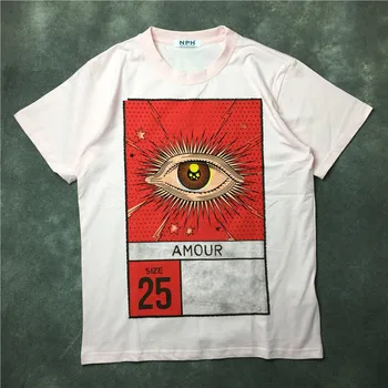 Noi 2019 parkour Moda Punk Tricouri 25 Ochi Amour Dragoste Tricou Hip Hop Skateboard Street Bumbac T-Shirt Tee Top #G51