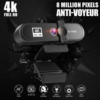 4K camera web Full HD de 1080P web cam Auto Focus Camera Web PC-ul și Laptop 2k WebCam cu Microfon Acoperi Trepied pentru Live meeting