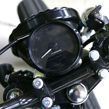 Universal Digital Motocicleta Ecran LCD Vitezometrul contorul de parcurs Techometer Ecartament Viteză Dublă