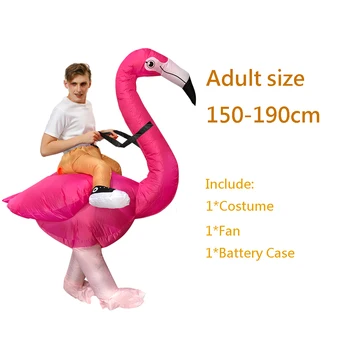 Adult Carnaval, Cosplay Flamingo Gonflabile Costume De Halloween Amuzant Mascota Costum Pentru Barbati Femei Performanță Etapă Rochie