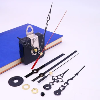 Fierbinte Cuarț Negru Ceas de Perete Mecanism de deplasare pentru Mâini Ceas de Perete DIY Instrument de Reparare Kit Piese (Negru și Roșu Indicii Set)