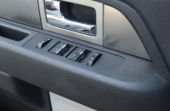 Masina Butonul Fereastră Decor Paiete, Autocolante pentru Ford F-150 2009 2010 2011 2012 2013 Accesoriu Interior Styling ABS Cromat