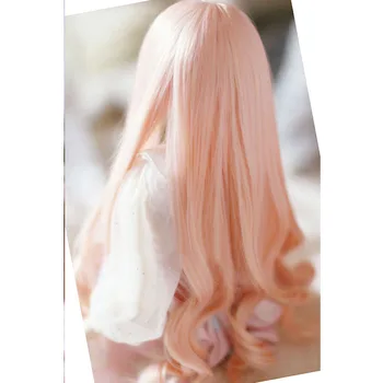 [PF] Blond Roz Cret Ondulat Peruca Pentru 1/6 1/4 MSD 1/3 SD DZ AOD LUTS BJD Papusa Dollfie