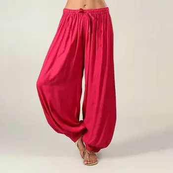 2020 Moda Noua Pantaloni Femei Bărbați Femei Bumbac Largi Afgan Genie Pantalonii De Dans Indian Aladin Pantaloni