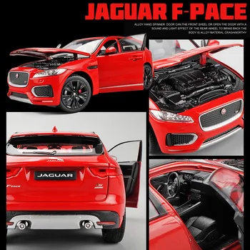Welly 1:24 JAGUAR F-Pace SUV rosu aliaj model de masina Diecasts & Vehicule de Jucărie Colecta cadouri Non-telecomanda tip de transport de jucărie