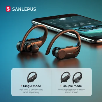 SANLEPUS B1 Led Display Bluetooth Căști fără Fir, Căști TWS Stereo Căști Impermeabil Zgomotului Căști Cu Microfon