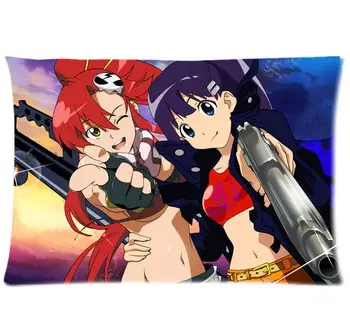 Anime Tengen Toppa Gurren-Lagann Arunca Pernă Părul Roșu Fată Yoko Littner față de Pernă Nia Teppelin Twin fețe de Pernă Acoperă