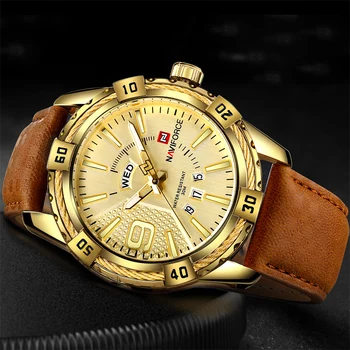 NAVIFORCE Bărbați ceasuri sport Brand de Lux Impermeabil Cuarț Ceasuri de mana Barbati Sport Militare Ceas din Piele Calendar relogios