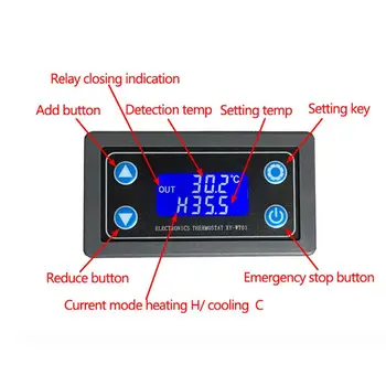 XY-WT01 Controler de Temperatura Digital cu LED-uri de Afișare de Încălzire/Răcire Regulator Termostat Comutator
