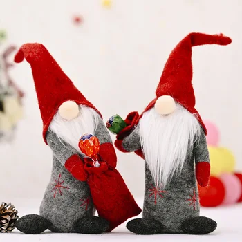 De Crăciun Drăguț Pădure Bătrân Păpușă Fără Chip De Păpușă Ornamente De Crăciun Decor Lollipop Sac De Cadouri De Craciun Cadou De Anul Nou