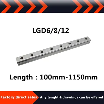 Extern dual-axa liniară slide rail, pătrat ghid feroviar de mare viteză roller slide LGD6 LGD8 LGD12 L=100-1150mmCNC masina de debitat