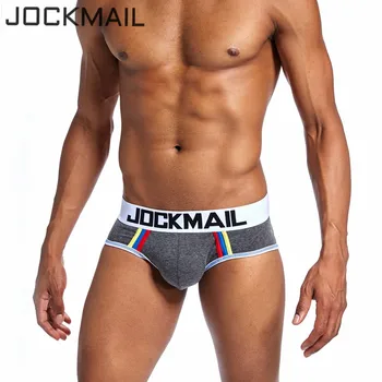 JOCKMAIL Brand Sexy Bărbați Chiloți Boxeri U convex Penis Mare Husă Design Wonderjock Barbati din Bumbac Boxeri gay chiloti push up